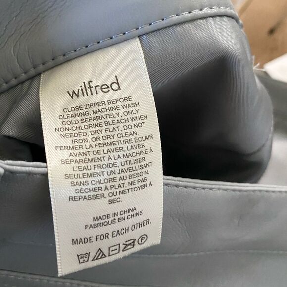 NWT Wilfred Melina Marble Grey Vegan Leather Pants, Size 16 - Picture 7 of 9